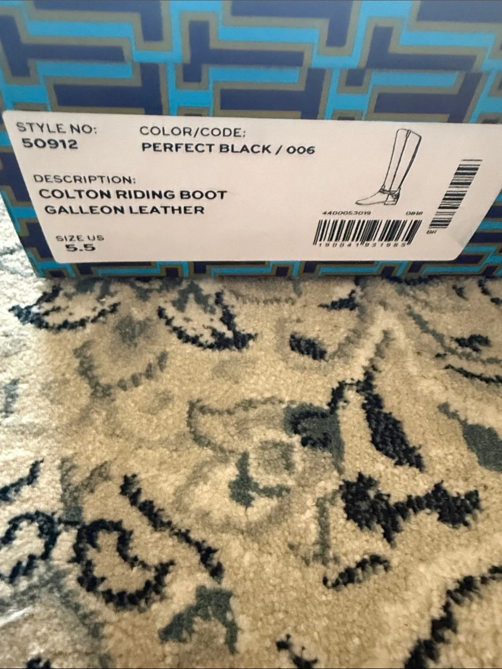 Tory Burch Black Leather Tall Riding Boots Colton